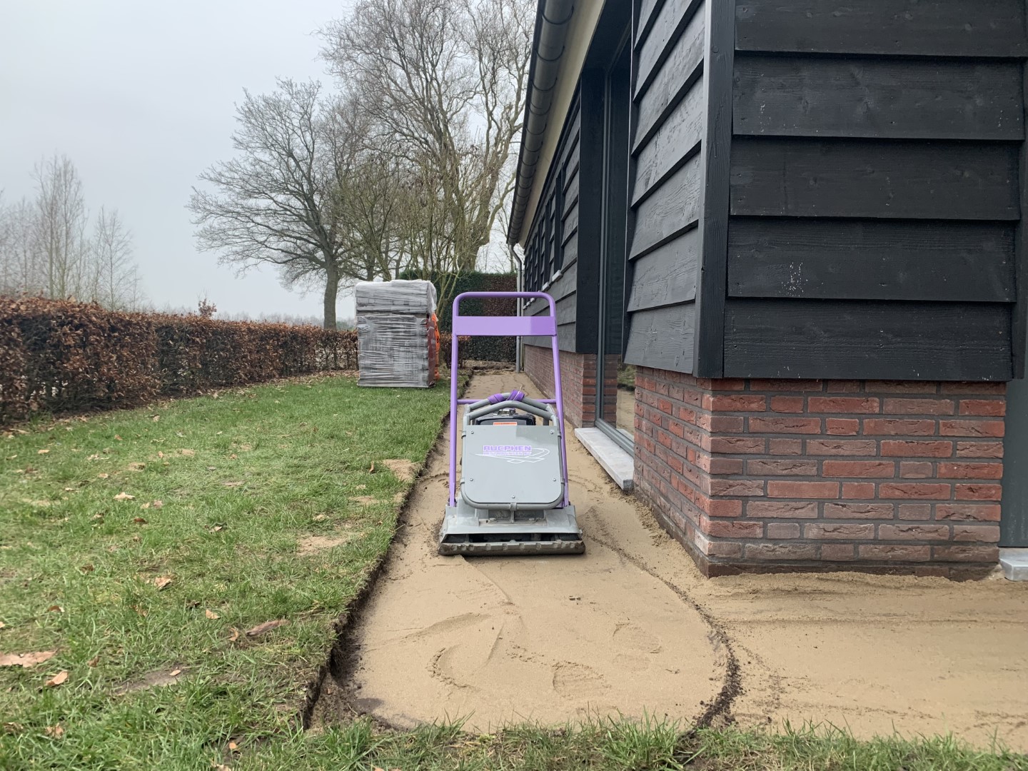Verdichten straatlaag met onze Wacker Neuson WP 1550